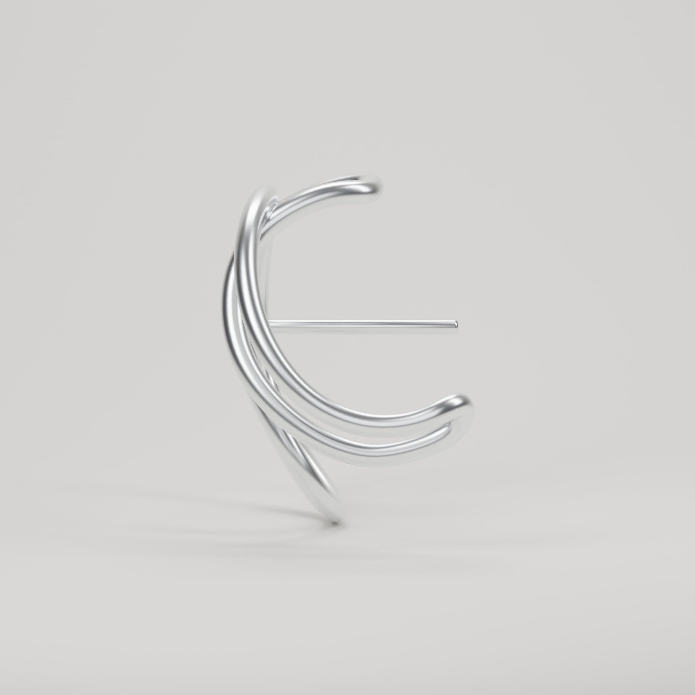 Aria in Sterling Silver: one piece from the side