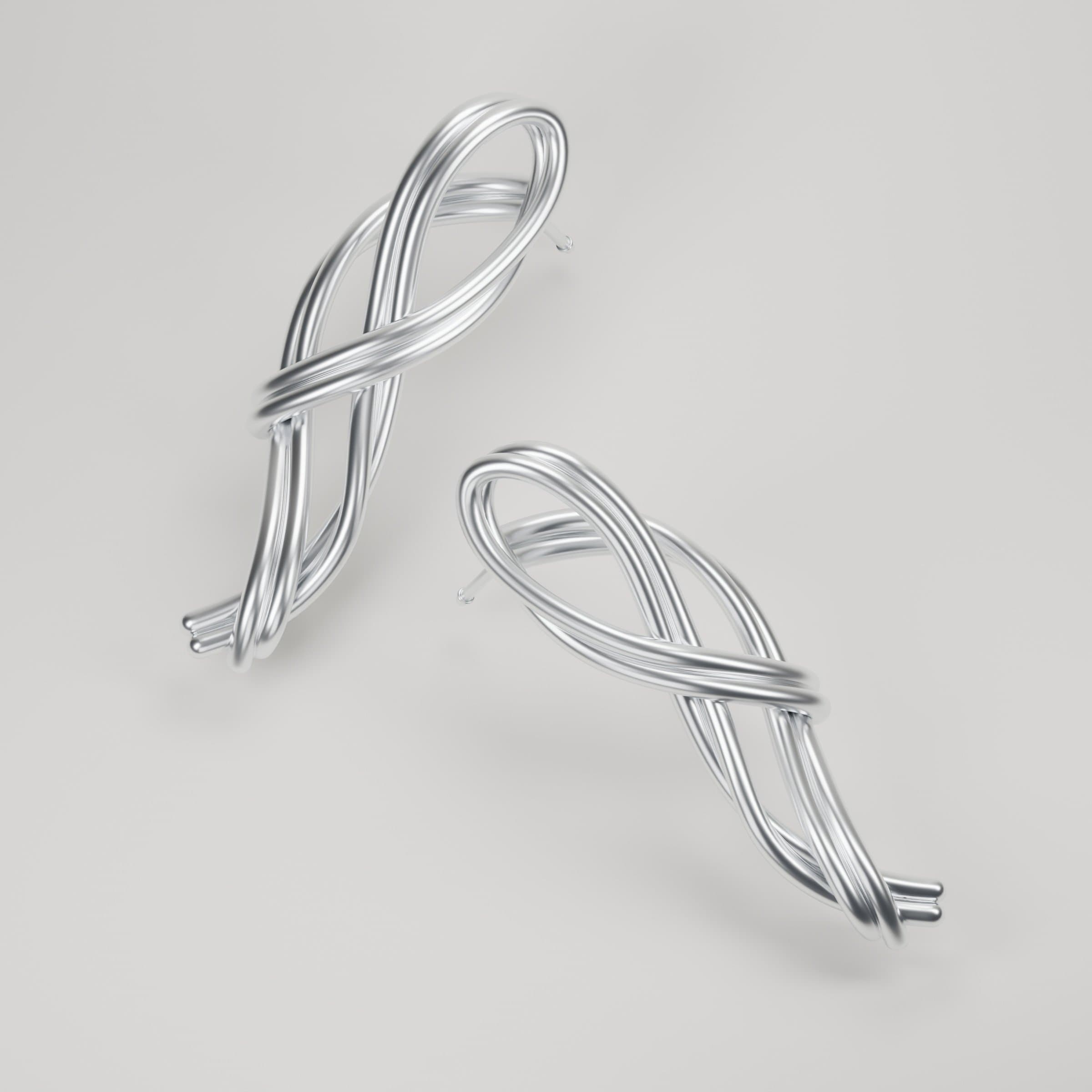 Lienne in Sterling Silver: the pair scattered
