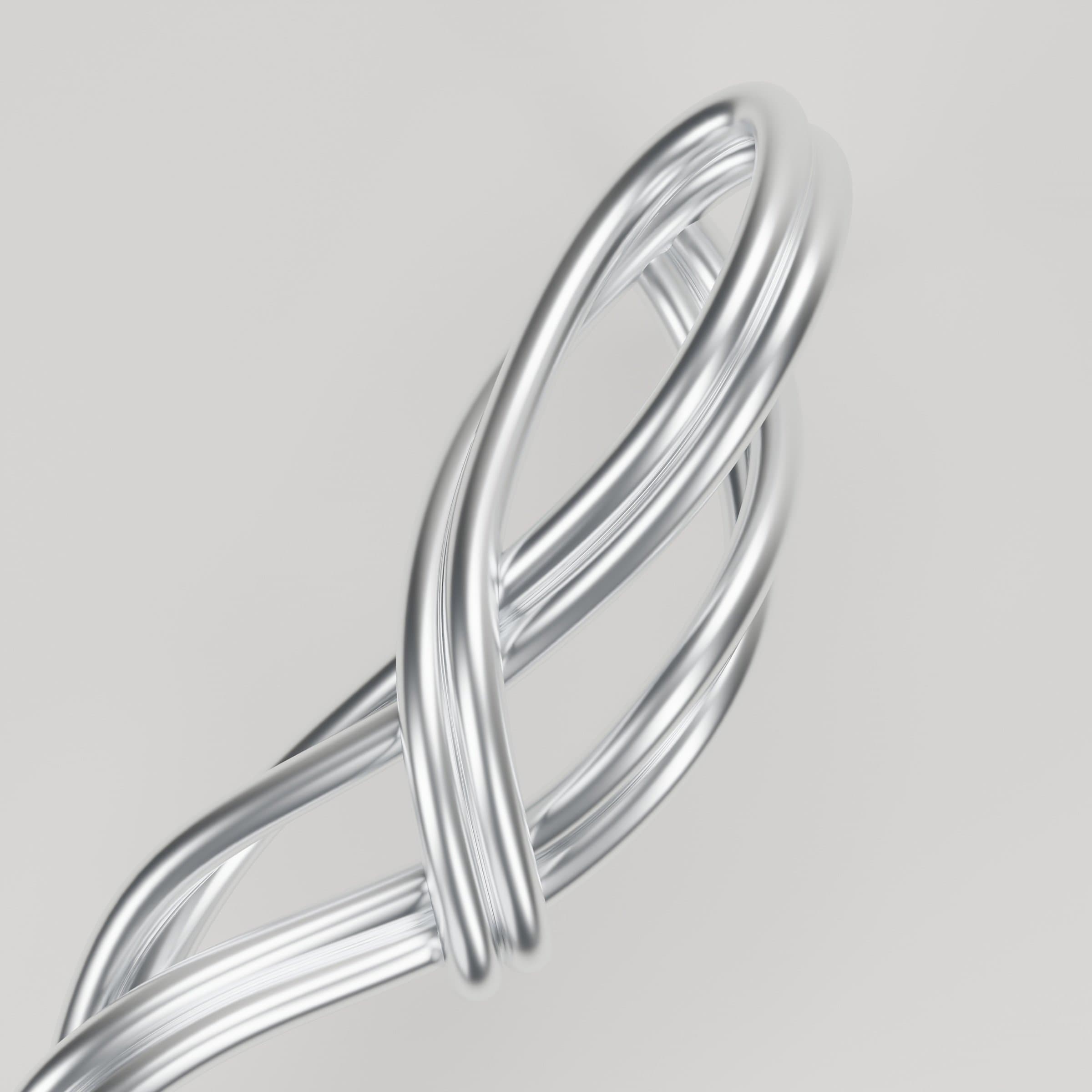 Lienne in Sterling Silver: the crossing, close up