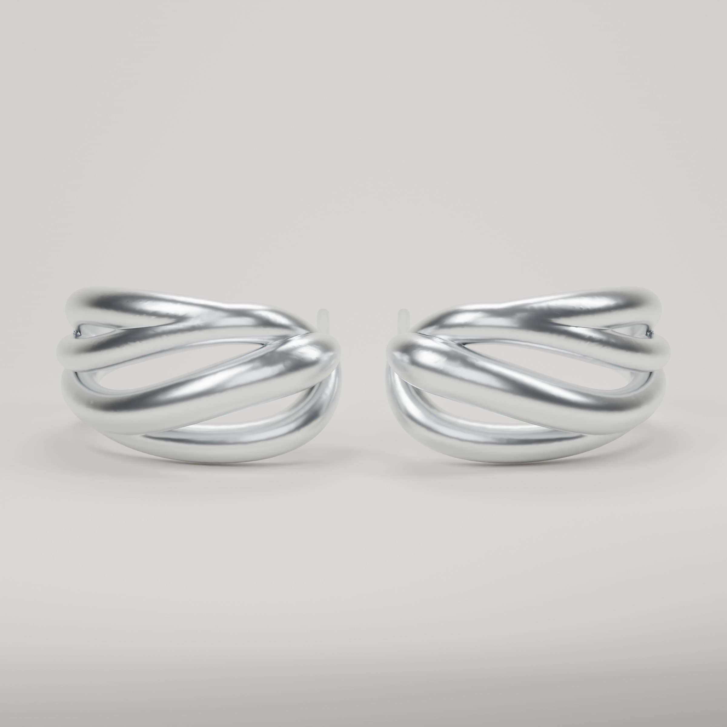 Sashiko in Sterling Silver: lying with the dome up
